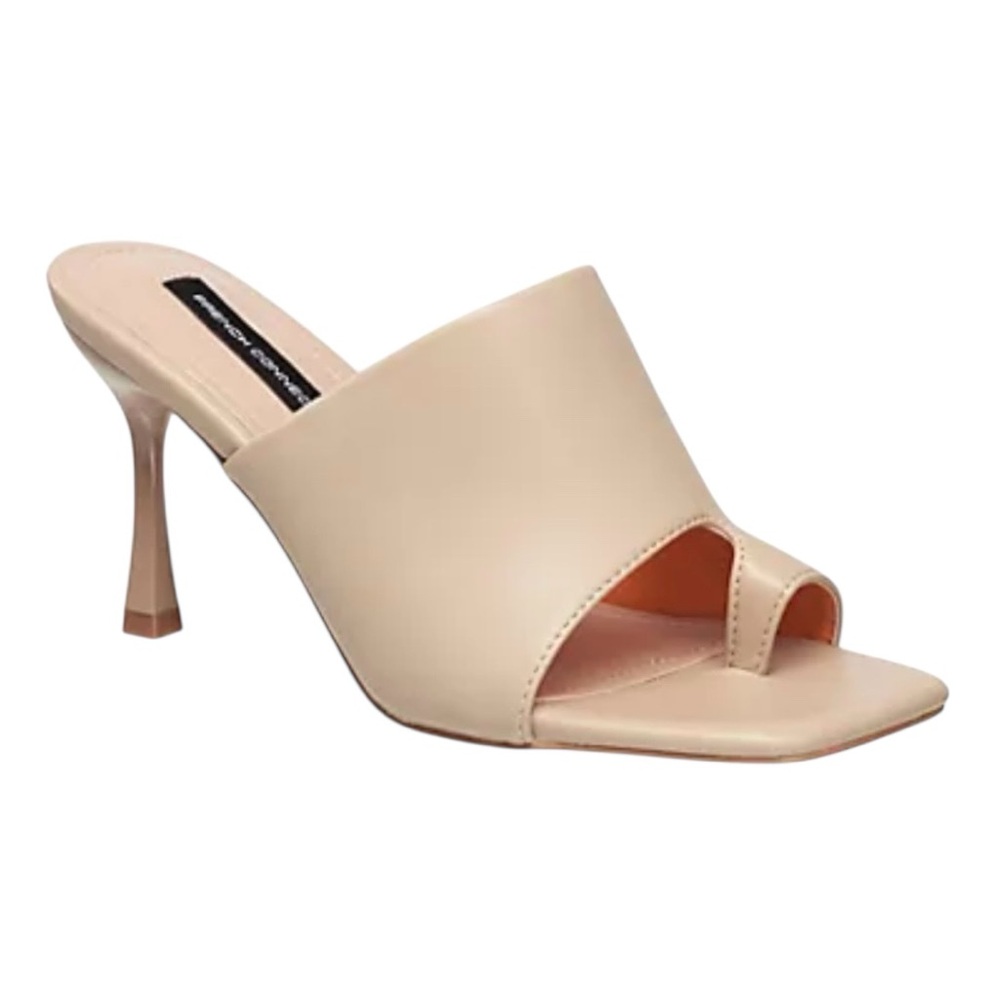 NEW French Connection Nude Kelly High Heel Toe Loop Slides Reg. $118 Size 9 - Picture 11 of 11